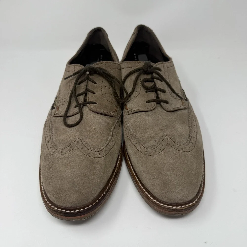 Mephisto Air-Jet Dress Shoes Mens Size 11 Brown Suede Wingtip Oxford‎ Brogue